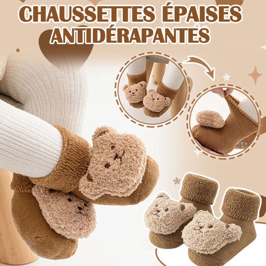 Chaussettes antidérapantes pour bébé| OursCâlin™